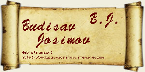 Budisav Josimov vizit kartica